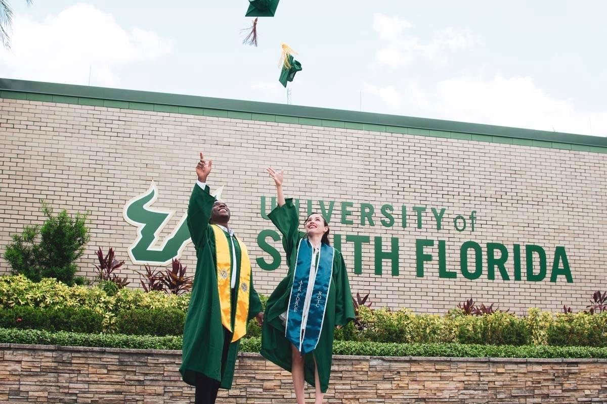 University of South Florida Couples Graduation Session